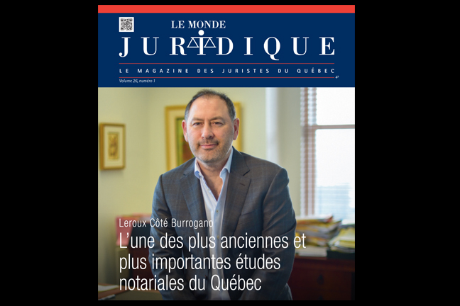 LCB en première page du magazine Le Monde Juridique